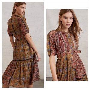 NWT ANTHROPOLOGIE KAMILA MIDI DRESS